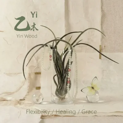 Tao Zenith Yi Yin Wood Bazi crystal bracelet, embodying the spirit of flexibility, healing, and grace.