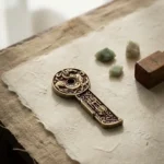 The Mountain Spirit's Blade: Taoist Brass Knife Coin Pendant